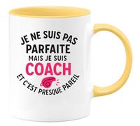 quotedazur - Mug Humour Pas Parfaite, Mais Coach Un Cadeau Parfait Et Motivant Tasse Idéale Pour Motivation Au Quotidien