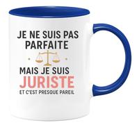 quotedazur - Mug Humour Pas Parfaite Mais Juriste, C'est Presque Pareil Fierté Féminine Cadeau Original Tasse Pour Femme Et Motivation