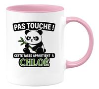 quotedazur - Mug Humour Pas Touche Cette Tasse Appartient À Chloé Idée Cadeau Originale Personnalisée Prénom Unique