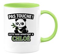 quotedazur - Mug Humour Pas Touche Cette Tasse Appartient À Chloé Idée Cadeau Originale Personnalisée Prénom Unique