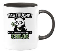 quotedazur - Mug Humour Pas Touche ! Cette Tasse Appartient À Chloé - Idée Cadeau Originale Tasse Personnalisée Prénom Unique