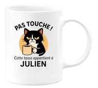 quotedazur - Mug Humour Pas Touche Cette Tasse Appartient À Prénom Cadeau Original Personnalisée Exclusif