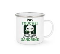 quotedazur - Mug Humour Pas Touche ! Cette Tasse Appartient À Sandrine - Idéal Cadeau Personnalisée Pour Tasse Unique Et Originale