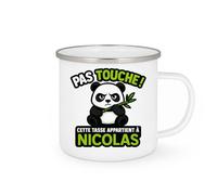 quotedazur - Mug Humour Pas Touche ! Cette Tasse Est Réservée À Nicolas, Cadeau Parfait Pour Lui - Cadeau Original Pour Homme - Tasse Personnalisée Unique À Offrir