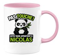 quotedazur - Mug Humour Pas Touche Cette Tasse Est Réservée À Nicolas, Cadeau Parfait Pour Lui Original Homme Personnalisée Unique Offrir
