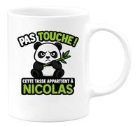 quotedazur - Mug Humour Pas Touche Cette Tasse Est Réservée À Nicolas, Cadeau Parfait Pour Lui Original Homme Personnalisée Unique Offrir