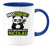quotedazur - Mug Humour Pas Touche Cette Tasse Est Réservée À Nicolas, Cadeau Parfait Pour Lui Original Homme Personnalisée Unique Offrir