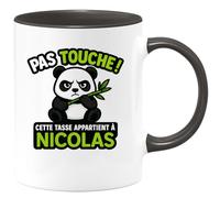 quotedazur - Mug Humour Pas Touche Cette Tasse Est Réservée À Nicolas, Cadeau Parfait Pour Lui Original Homme Personnalisée Unique Offrir