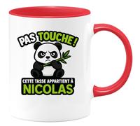 quotedazur - Mug Humour Pas Touche Cette Tasse Est Réservée À Nicolas, Cadeau Parfait Pour Lui Original Homme Personnalisée Unique Offrir