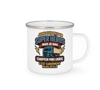 quotedazur - Mug Humour Pas Un Super Héros, Mais Chauffeur Poids Lourds, C'est Plus Stylé Idée Cadeau Originale Tasse Chauffeurs Stylée