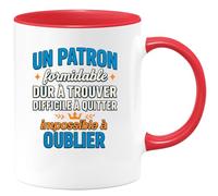 quotedazur - Mug Humour Patron Formidable, Dur À Trouver, Difficile À Quitter, Impossible À Oublier - Idée Cadeau Tasse Unique Pour Un Patron Exceptionnel Au Quotidien