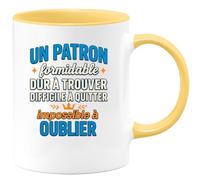 quotedazur - Mug Humour Patron Formidable, Dur À Trouver, Difficile Quitter, Impossible Oublier Idée Cadeau Tasse Unique Pour Un Exceptionnel Au Quotidien