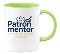 quotedazur - Mug Humour Patron mentor : je forme les leaders de demain - Cadeau Patron Homme