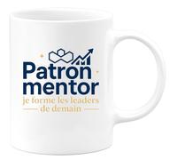 quotedazur - Mug Humour Patron mentor : je forme les leaders de demain - Cadeau Patron Homme