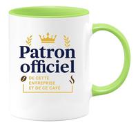 quotedazur - Mug Humour Patron officiel de cette entreprise et de ce café - Cadeau Patron Homme