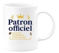 quotedazur - Mug Humour Patron officiel de cette entreprise et de ce café - Cadeau Patron Homme