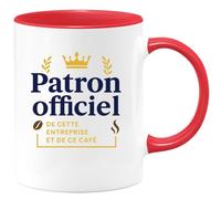 quotedazur - Mug Humour Patron officiel de cette entreprise et de ce café - Cadeau Patron Homme