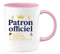 quotedazur - Mug Humour Patron officiel de cette entreprise et de ce café - Cadeau Patron Homme