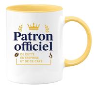 quotedazur - Mug Humour Patron officiel de cette entreprise et de ce café - Cadeau Patron Homme