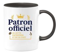 quotedazur - Mug Humour Patron officiel de cette entreprise et de ce café - Cadeau Patron Homme