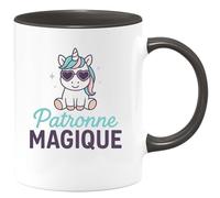 quotedazur - Mug Humour Patronne Magique - Cadeau Original Tasse Personnalisée Idéale Pour Femme Forte