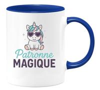 quotedazur - Mug Humour Patronne Magique - Cadeau Original Tasse Personnalisée Idéale Pour Femme Forte