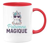 quotedazur - Mug Humour Patronne Magique - Cadeau Original Tasse Personnalisée Idéale Pour Femme Forte