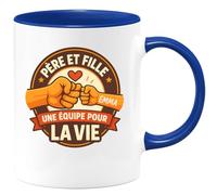 quotedazur - Mug Humour Père Et Fille, Une Équipe Pour La Vie David Emma Cadeau Parfait Tasse Complicité Unique