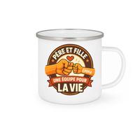 quotedazur - Mug Humour Père Et Fille, Une Équipe Pour La Vie David Emma Cadeau Parfait Tasse Complicité Unique