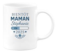 quotedazur - Mug Humour Personnalisé Bientôt Maman - Blanc/Céramique