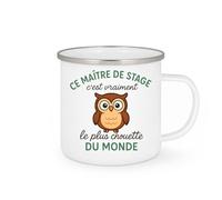 quotedazur - Mug Humour Personnalisé Ce Maitre De Stage C'est Vraiment Le Plus Chouette Du Monde - Blanc/Emaillé