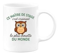 quotedazur - Mug Humour Personnalisé Ce Maitre De Stage C'est Vraiment Le Plus Chouette Du Monde - Blanc/Céramique