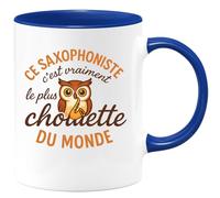 quotedazur - Mug Humour Personnalisé Ce Saxophoniste C'est Vraiment Le Plus Chouette Du Monde - Bleu/Céramique