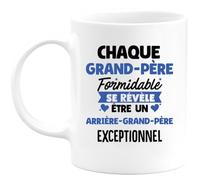 quotedazur - Mug Humour Personnalisé Chaque Grand-père Formidable Se Révèle Être Un Arrière-grand-père Exceptionnel - Blanc/Céramique