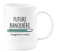 quotedazur - Mug Humour Personnalisé Future Banquiere Chargement En Cours - Blanc/Céramique