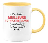 quotedazur - Mug Humour Personnalisé J'ai Cherché Meilleure Tutrice De Stage Sur Internet Tu Es Sortie Direct - Rouge/Céramique