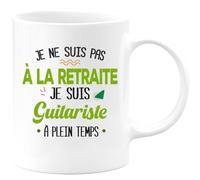 quotedazur - Mug Humour Personnalisé Je Ne Suis Pas A La Retraite Je Suis Guitariste - Blanc/Céramique