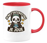 quotedazur - Mug Humour Personnalisé Je Ne T'entends Pas Je Joue - Rouge/Céramique
