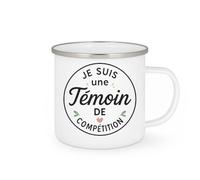 quotedazur - Mug Humour Personnalisé Je Suis Une Témoin De Compet - Blanc/Emaillé