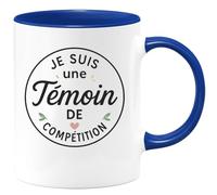 quotedazur - Mug Humour Personnalisé Je Suis Une Témoin De Compet - Bleu/Céramique