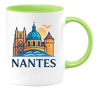 quotedazur - Mug Humour Personnalisé Nantes - Vert/Céramique