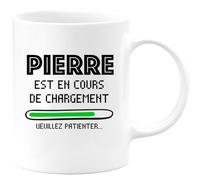 quotedazur - Mug Humour Personnalisé Pierre Est En Cours De Chargement Veuillez Patienter - Blanc/Céramique