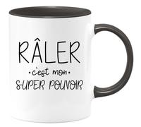 quotedazur - Mug Humour Personnalisé Râler C'est Mon Super Pouvoir - Noir/Céramique