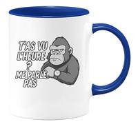 quotedazur - Mug Humour Personnalisé T'as Vu L'heure Me Parle Pas - Bleu/Céramique