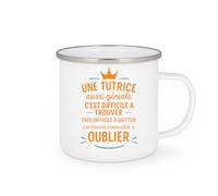 quotedazur - Mug Humour Personnalisé Une Tutrice Aussi Géniale C'est Difficile À Trouver Très Difficile À Quitter Carrément Impossible À Oublier - Blanc/Emaillé