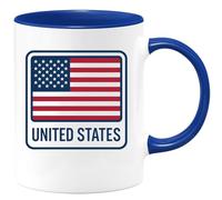 quotedazur - Mug Humour Personnalisé united states états-unis - Bleu/Céramique