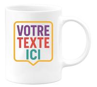 quotedazur - Mug Humour Personnalisé Votre Texte Ici Prénom - Blanc/Céramique