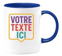 quotedazur - Mug Humour Personnalisé Votre Texte Ici Prénom - Bleu/Céramique