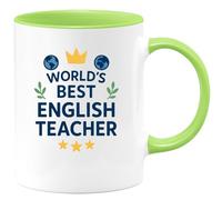 quotedazur - Mug Humour Personnalisé World's Best English Teacher - Vert/Céramique