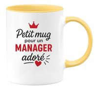 quotedazur - Mug Humour Petit Cadeau Pour Manager Adoré, Tasse Parfaite Homme Apprécié Idéal Élégante